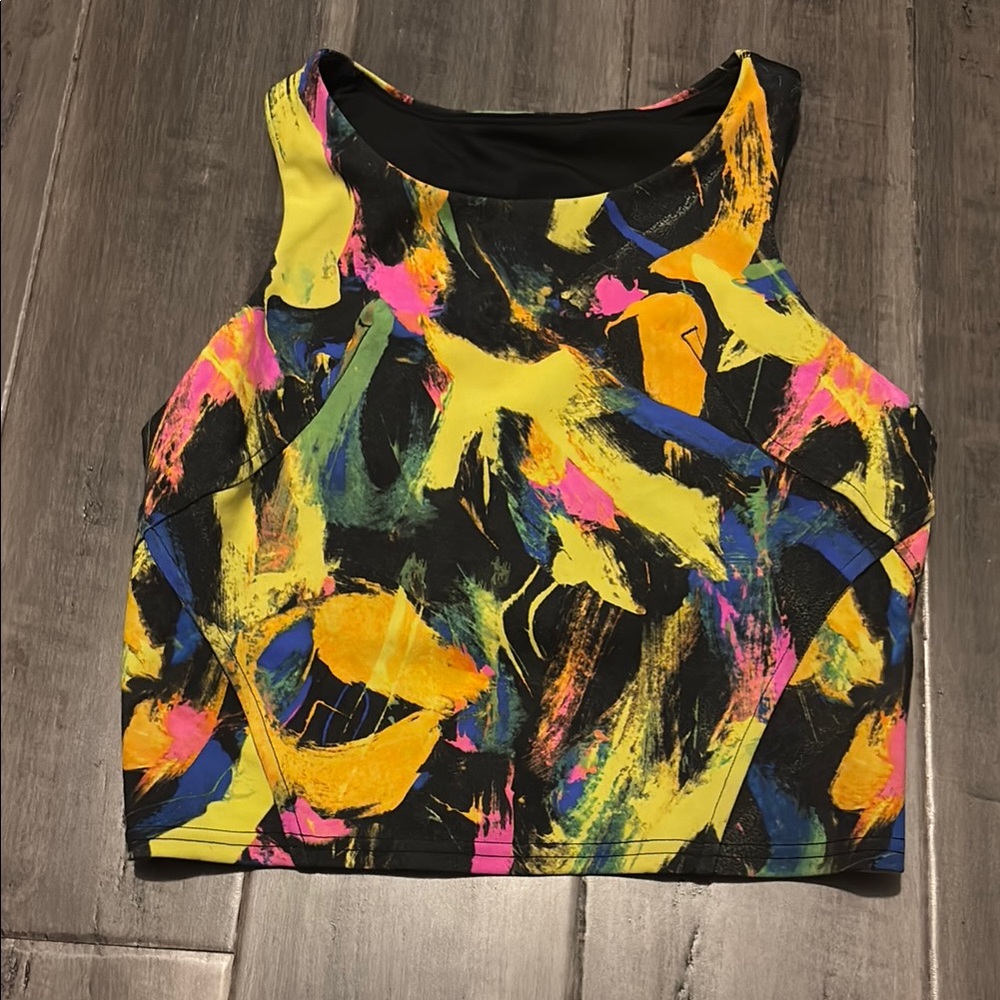 Lululemon Athletica Gold Pink Crop Tank Top